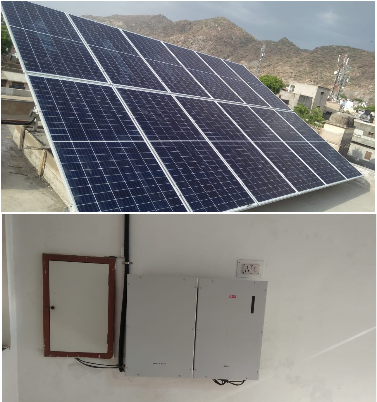 5KWp Hybrid for Spiritual Organisation at Sirohi, Rajasthan(Net Metering)