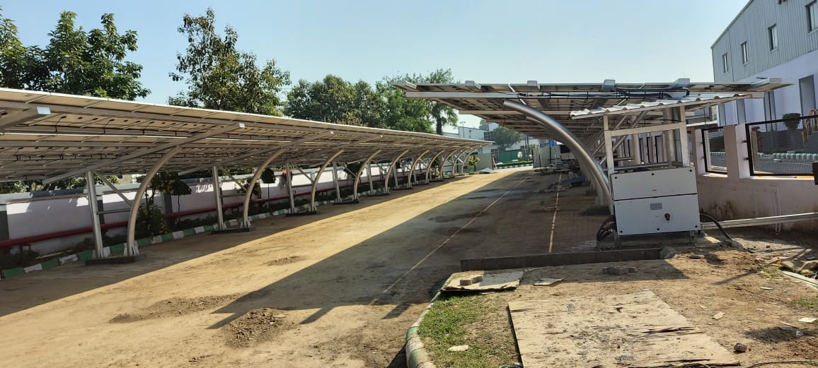 172Kwp Car Port at Faridabad, Haryana(Net Metering)